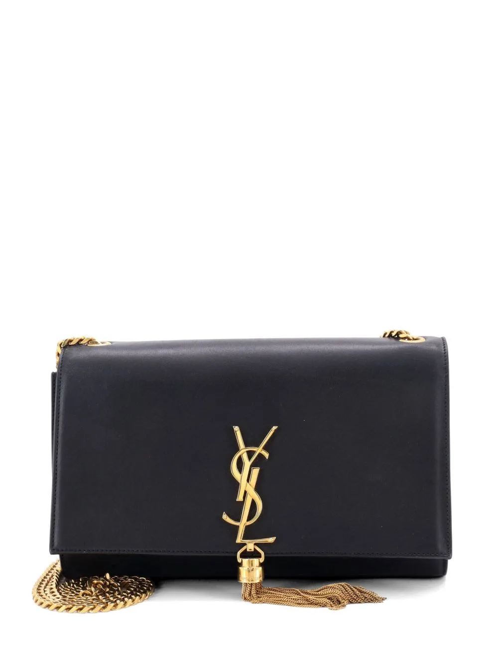 Classic Monogram Tassel Leather Medium Crossbody Bag