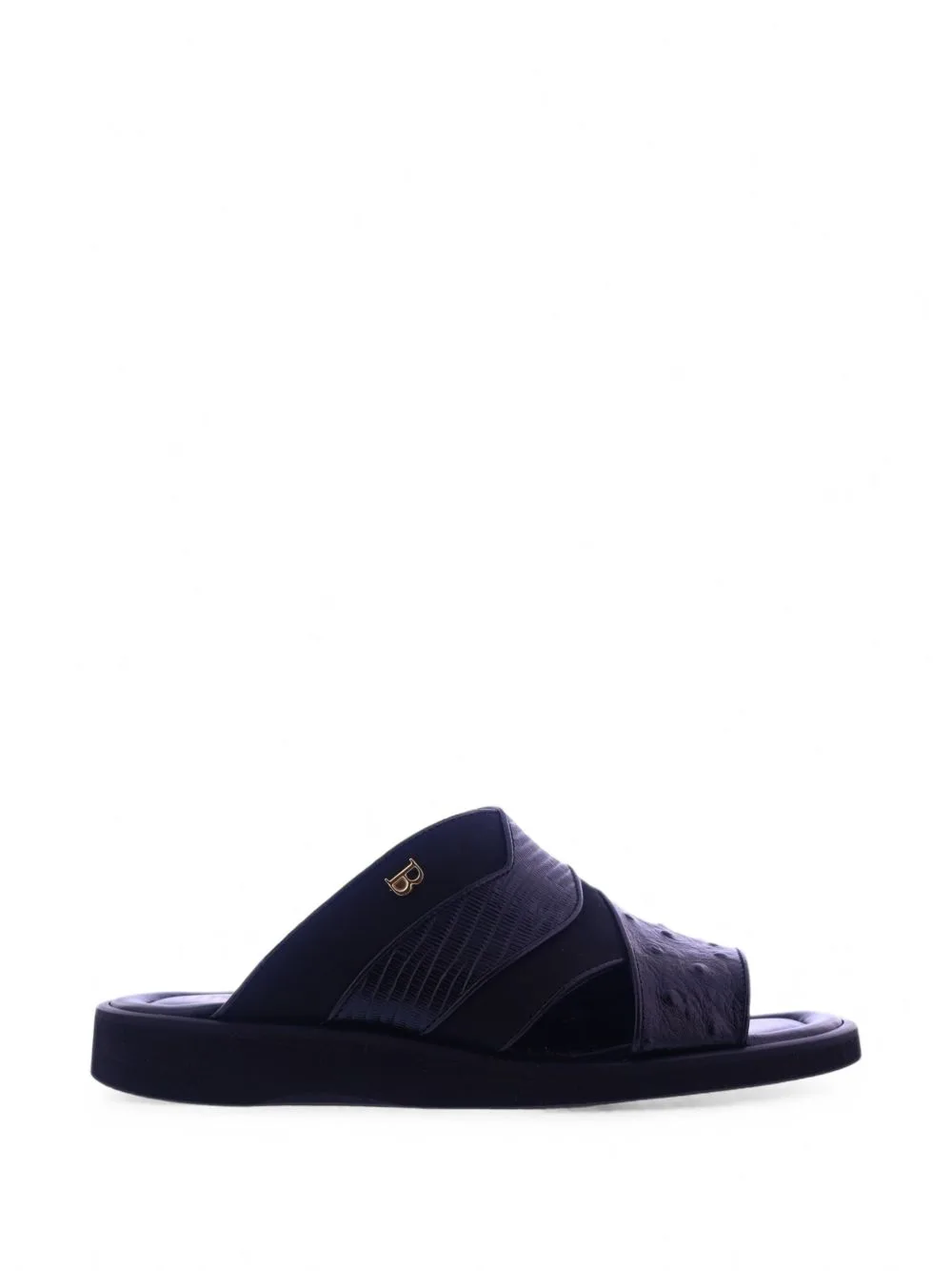 Bertozzi Ostrich-Effect Leather Sandals by Paris Punk