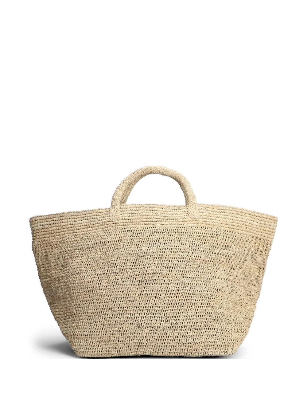 Vanilla Woven-Design Tote Bag