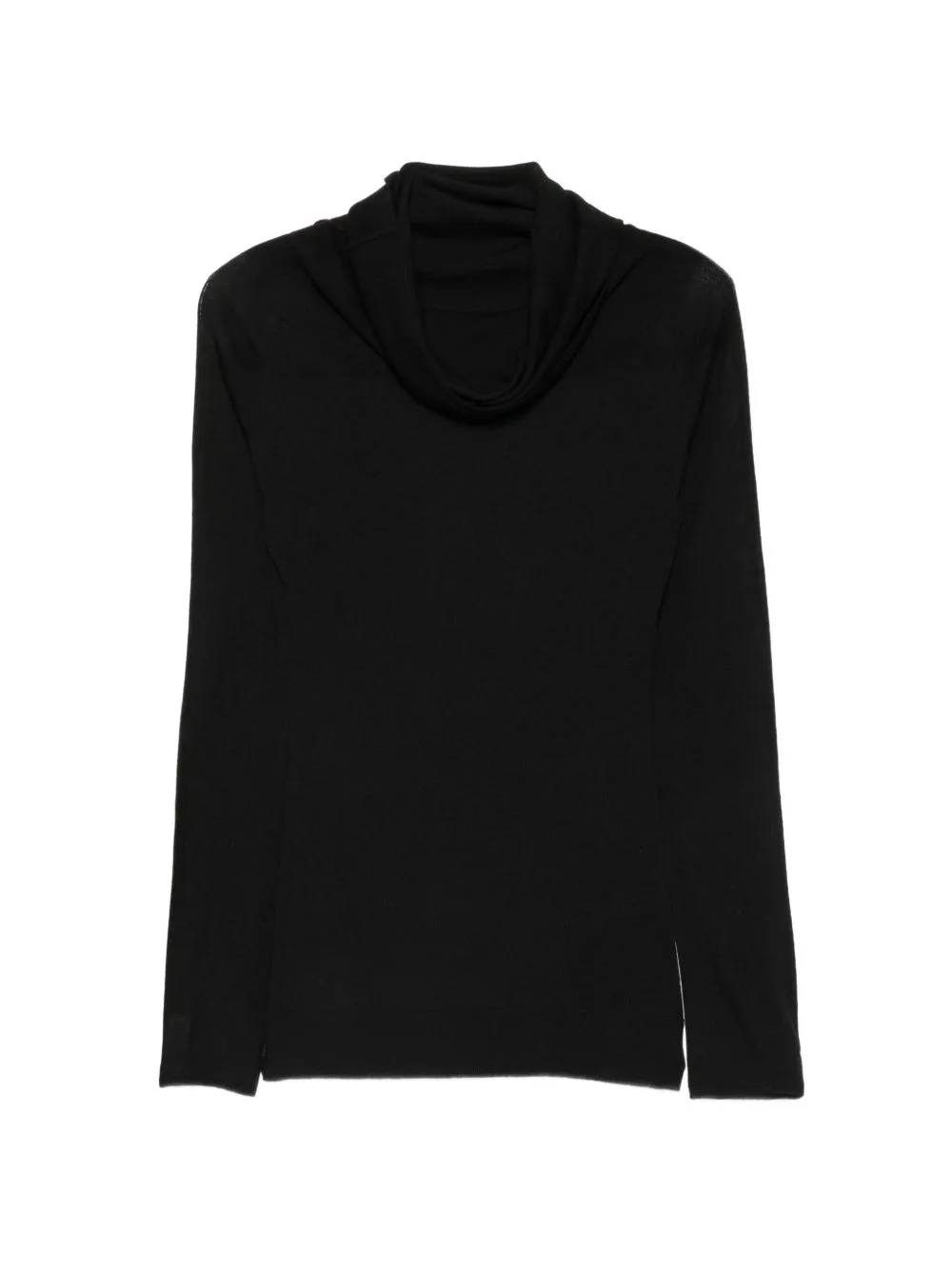 Cowl-Neck Fine-Knit Sweater by Alysi