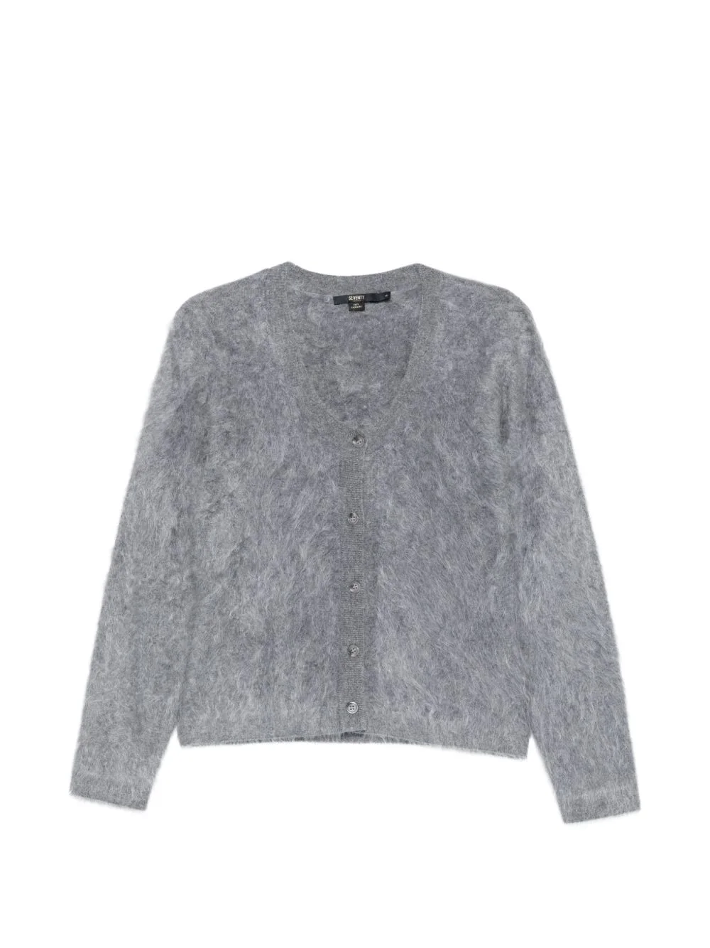 Brushed-Knit V-Neck Cardigan by Seventy