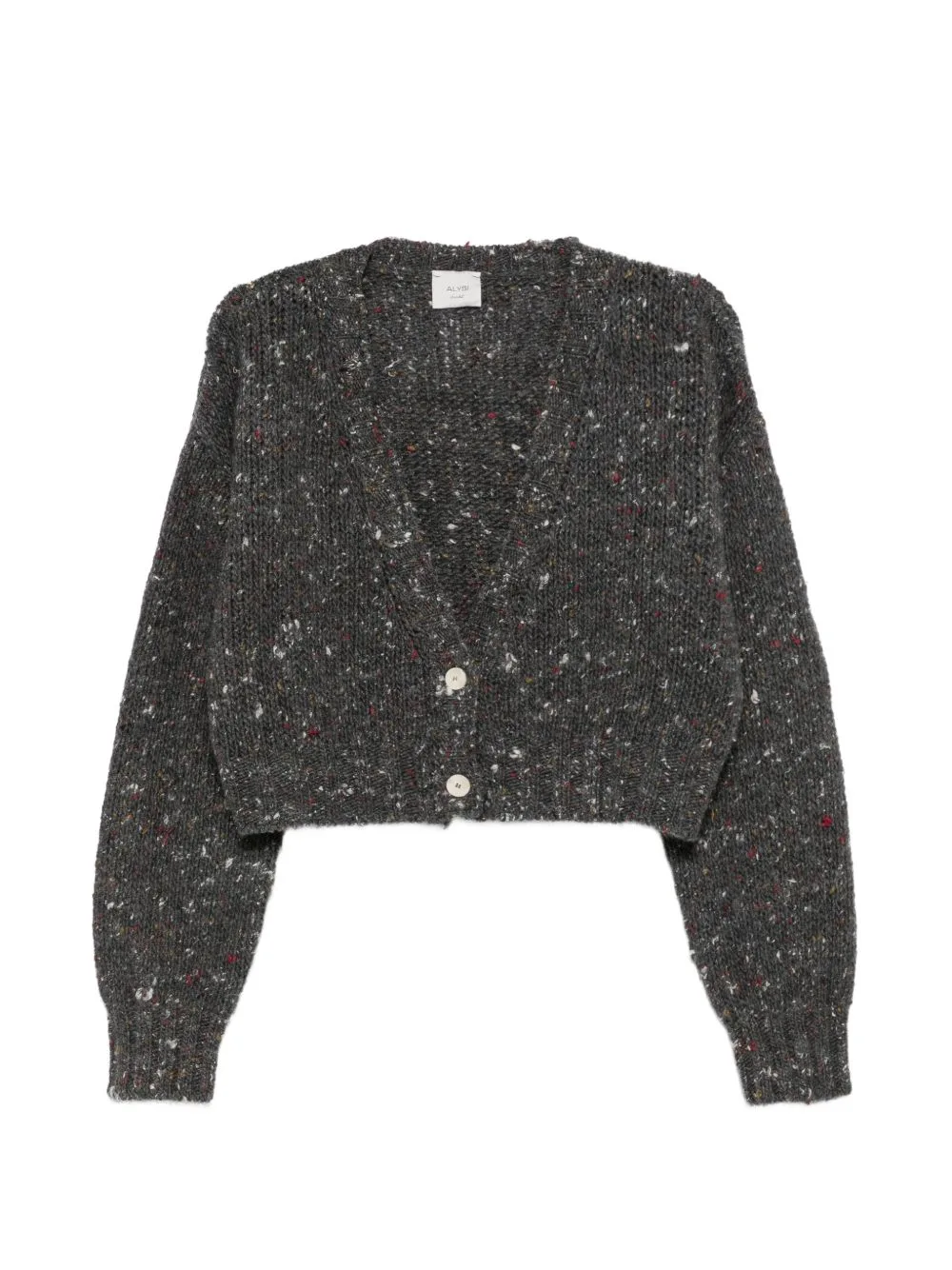 Flecked V-Neck Cardigan by Alysi