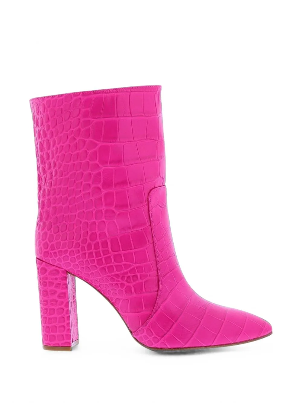 Siberia Croc-Effect Leather Ankle Boots by TORAL SHOES