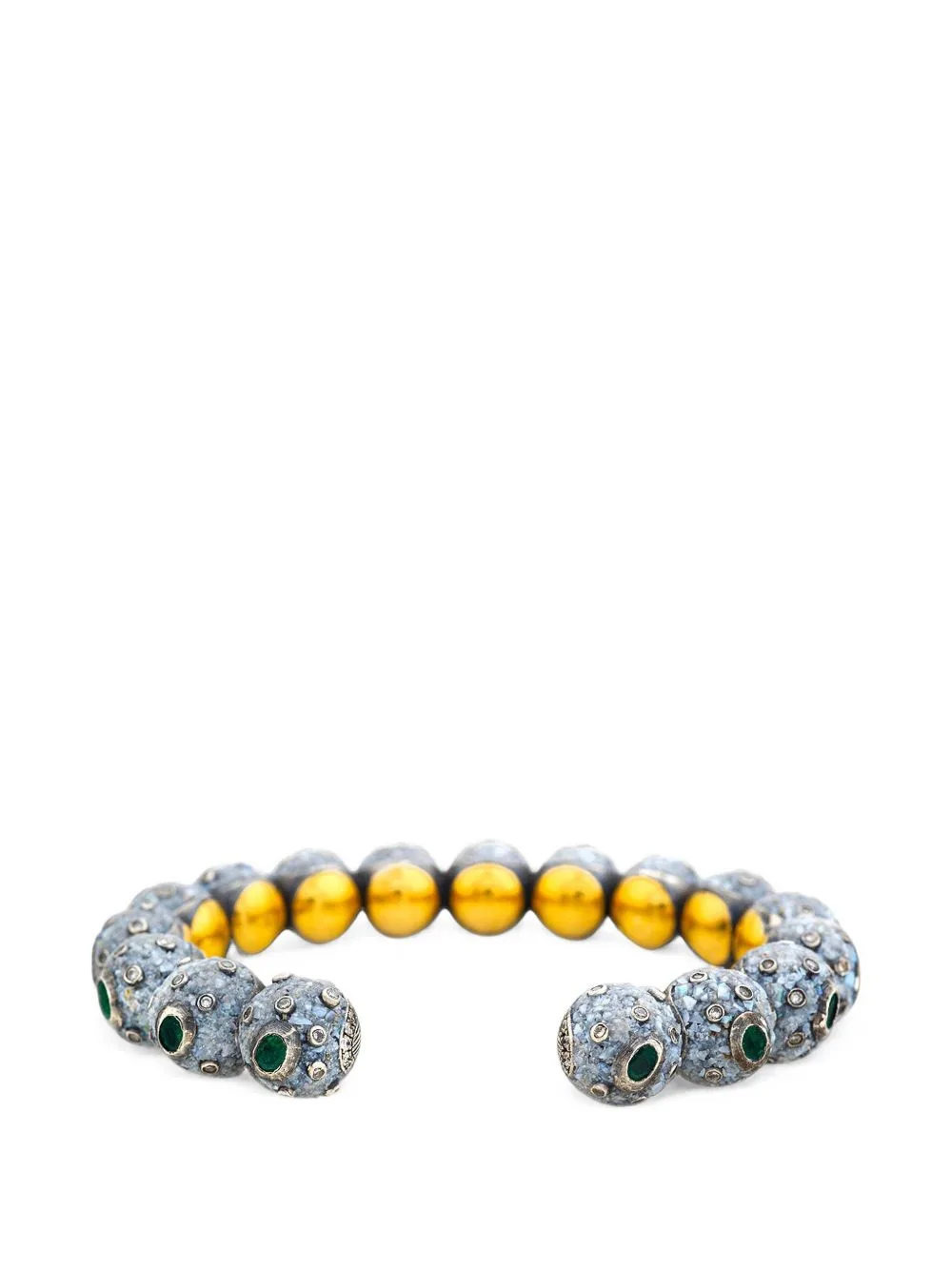 Emerald and Diamond Bangle by Sevan Bıçakçı