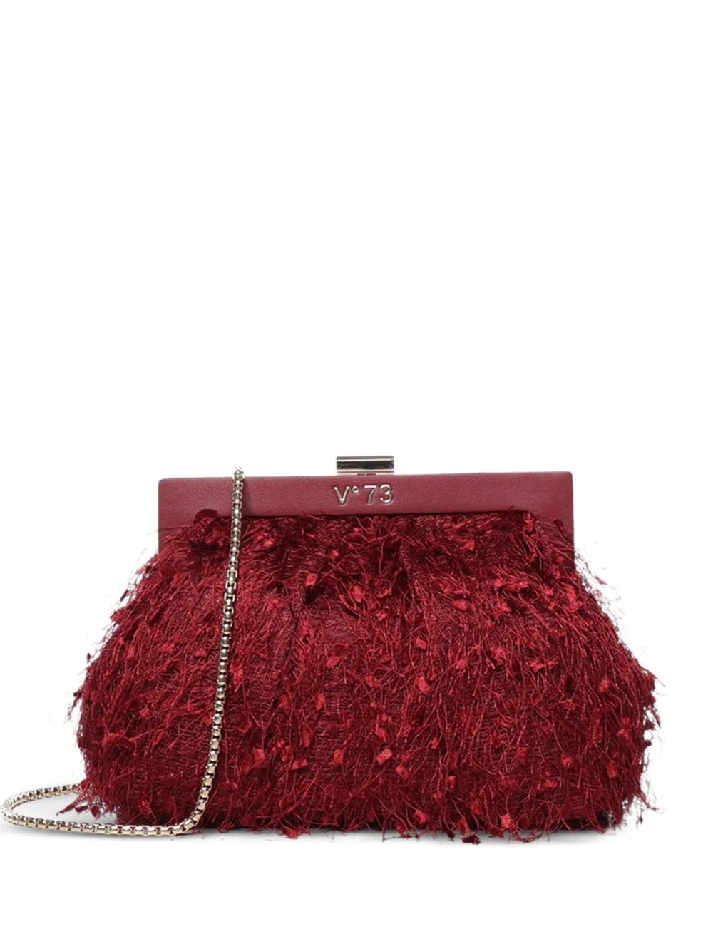 Feather-Effect Clutch Bag by V°73