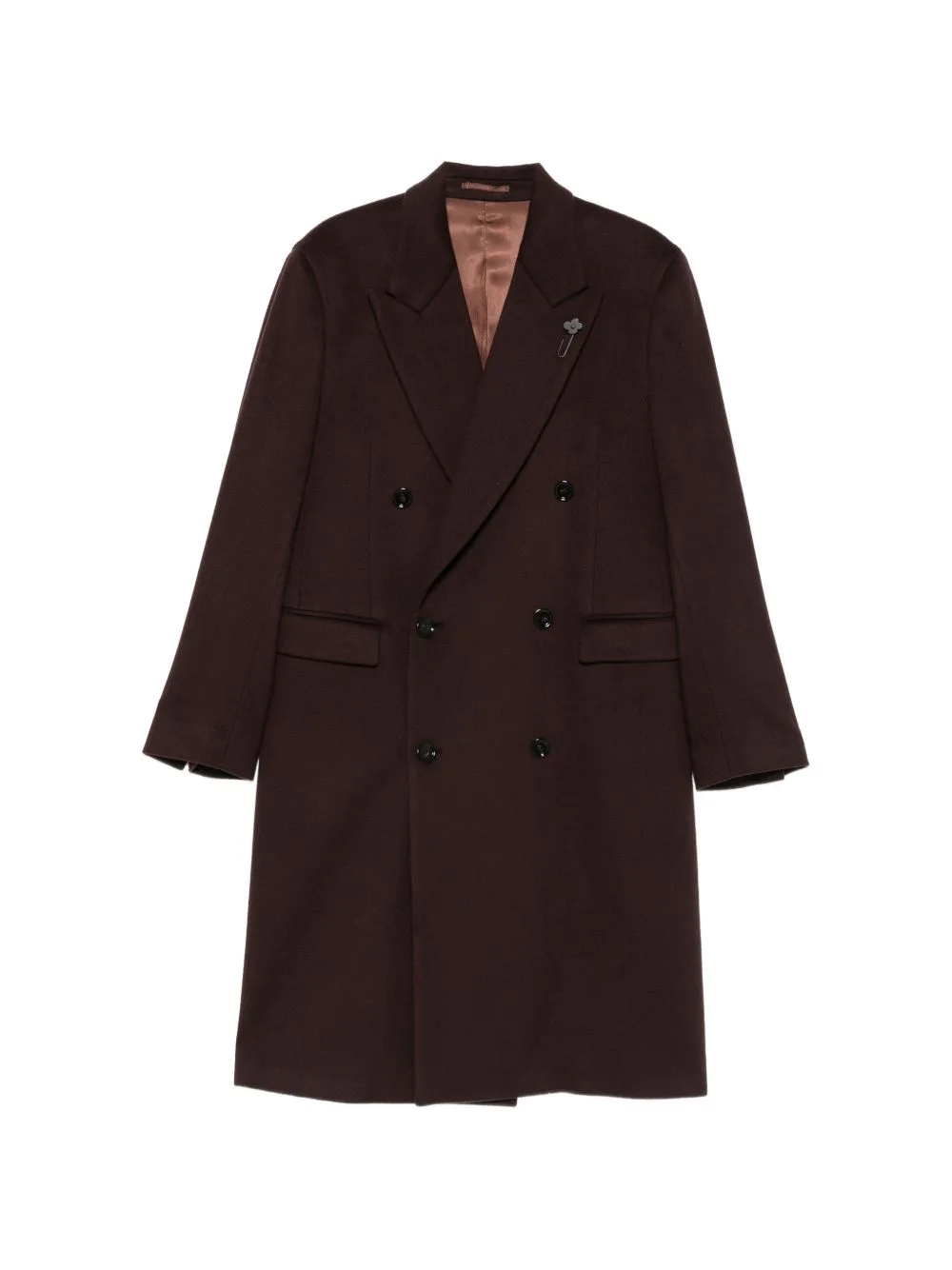 Double-Breasted Peak-Lapel Coat by Lardini