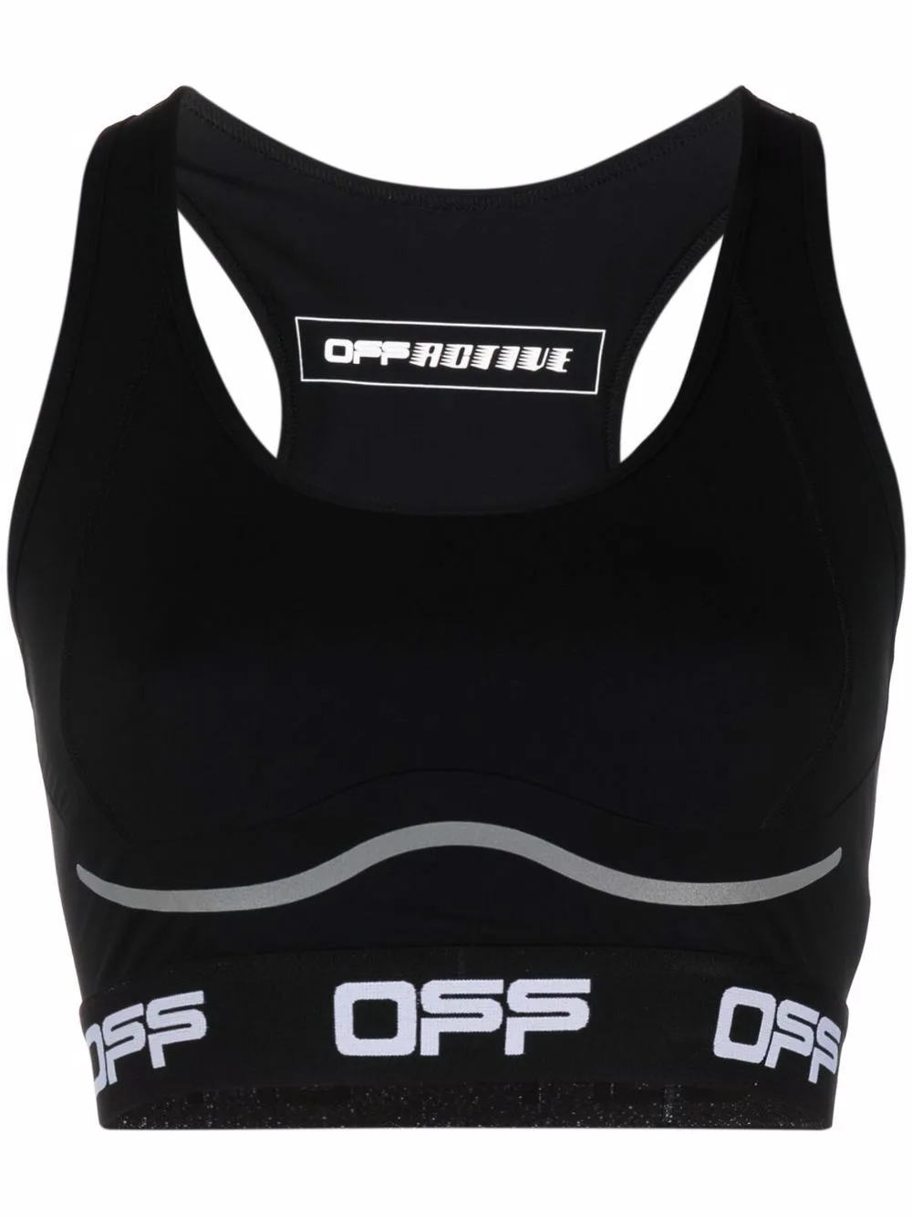 Logo-Tape Cropped Performance Top by Off-White