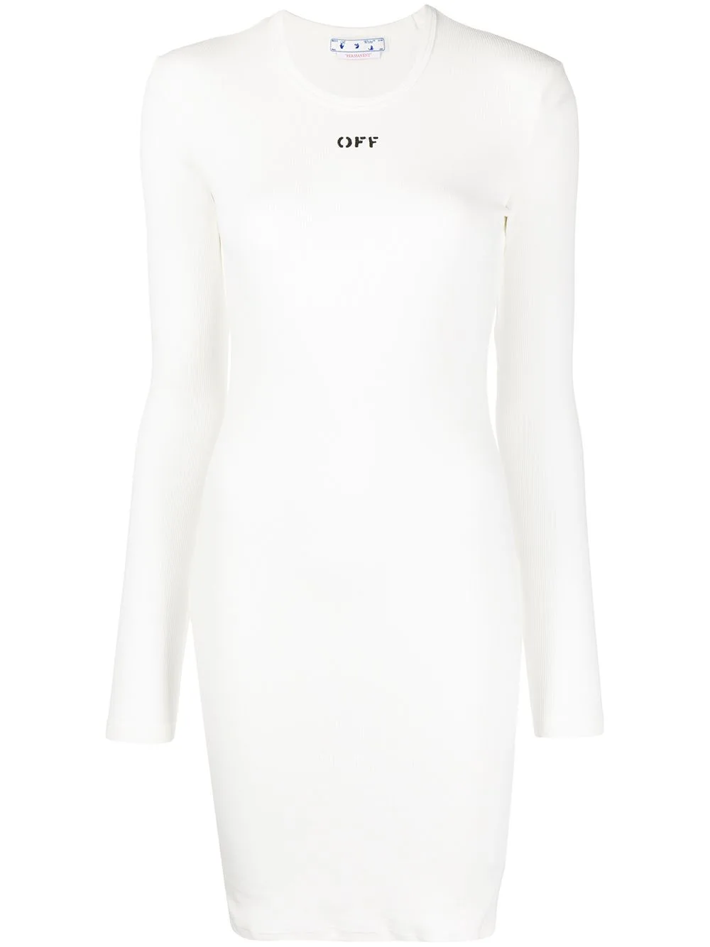 Logo-Print Long-Sleeved Mini Dress by Off-White