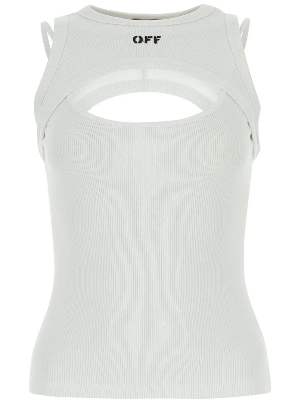 Logo-Print Cut-Out Tank Top by Off-White