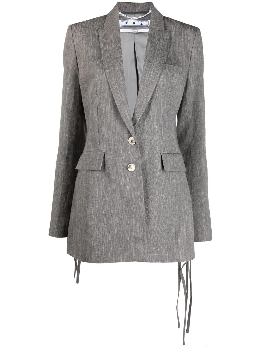 Rear Logo Print Fitted Blazer by Off-White