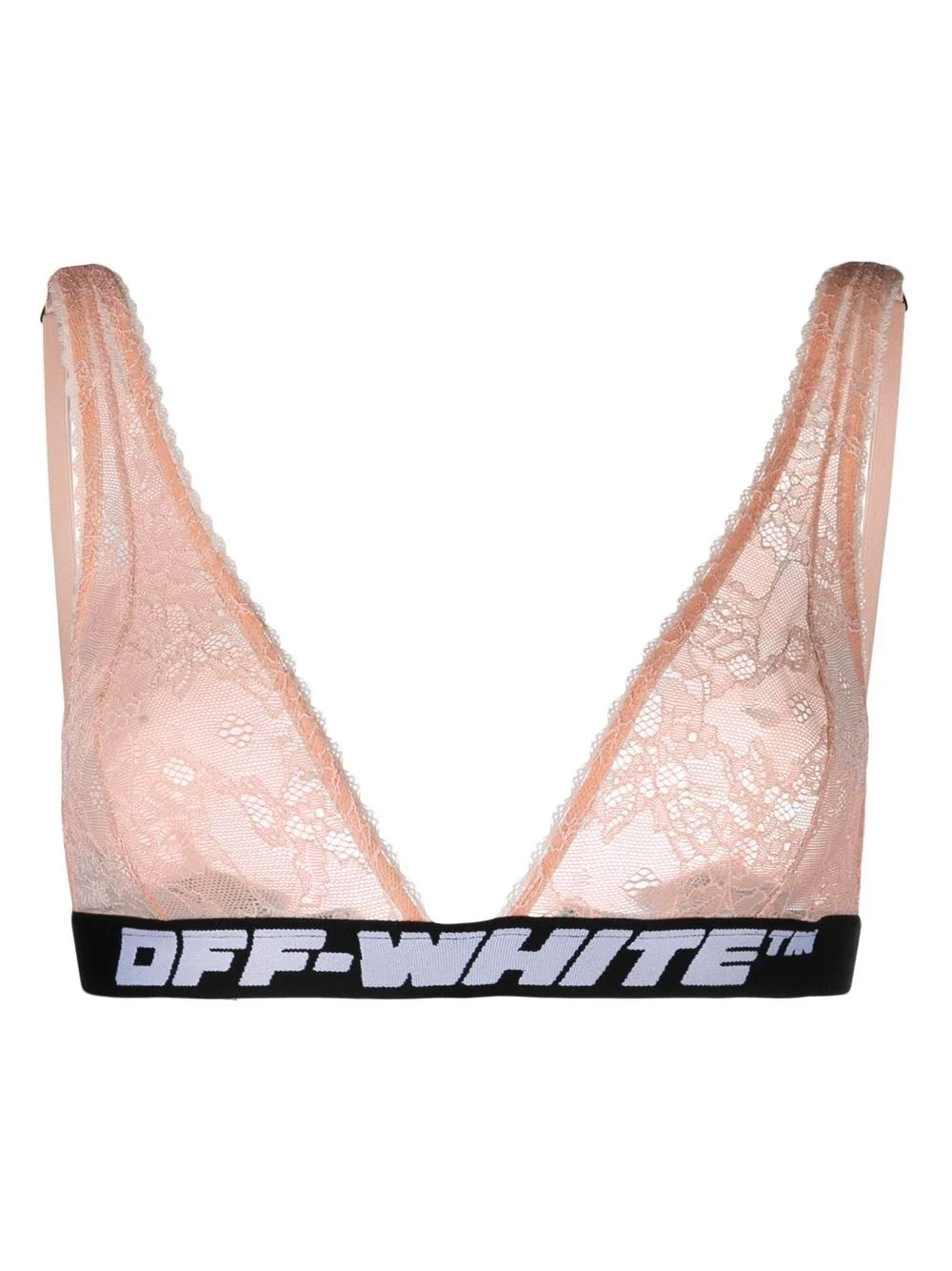 Logo-Jacquard Triangle Bra by Off-White
