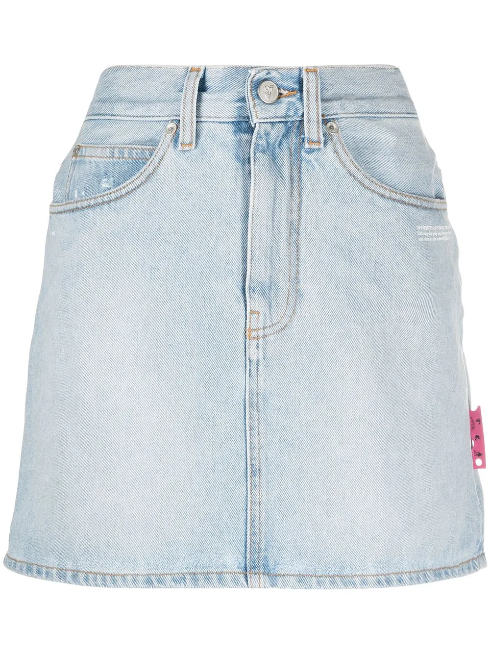 High-Waist Denim Mini Skirt by Off-White