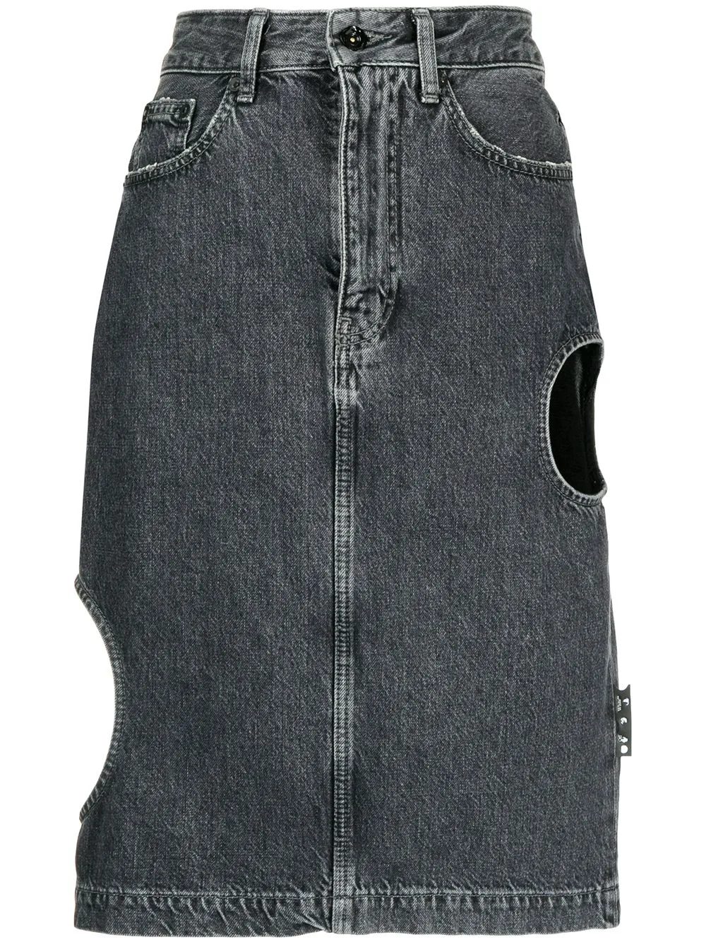 Meteor Denim Pencil Skirt by Off-White