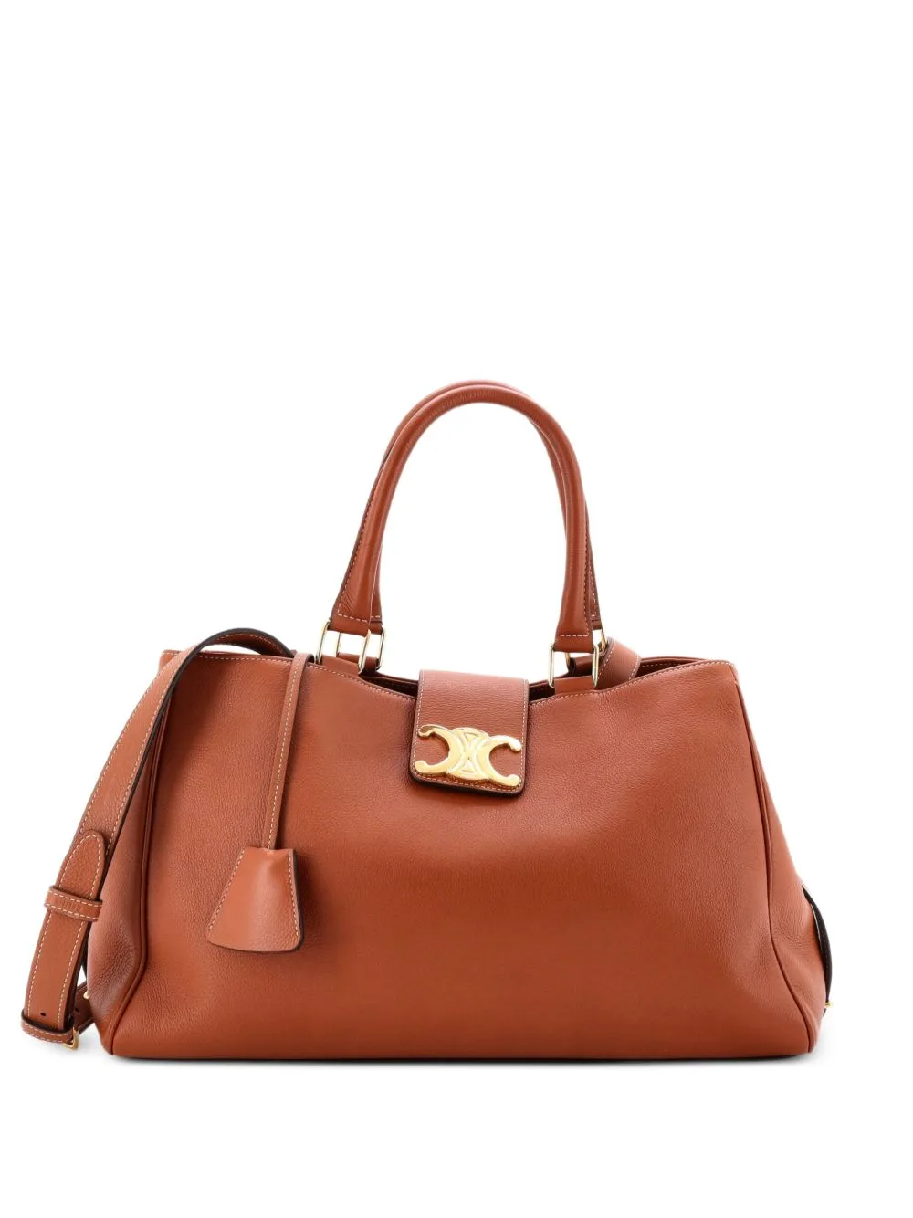 Appoline Handbag Calfskin Medium Satchel by Celine Pre-Owned