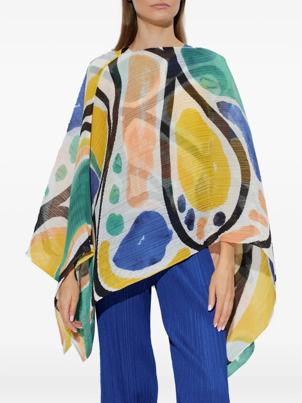 Abstract-Print Pleated Blouse by Pleats Please Issey Miyake