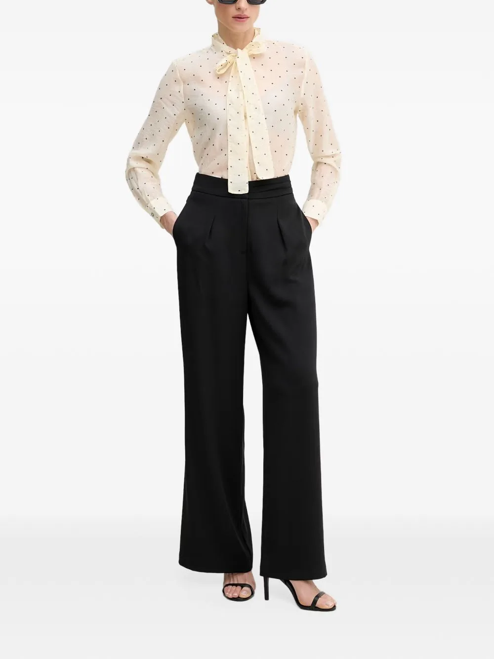 Tie-Neck Shirt by Benetton
