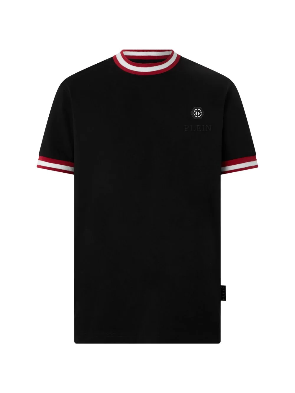 Striped-Trim Logo-Plaque T-Shirt