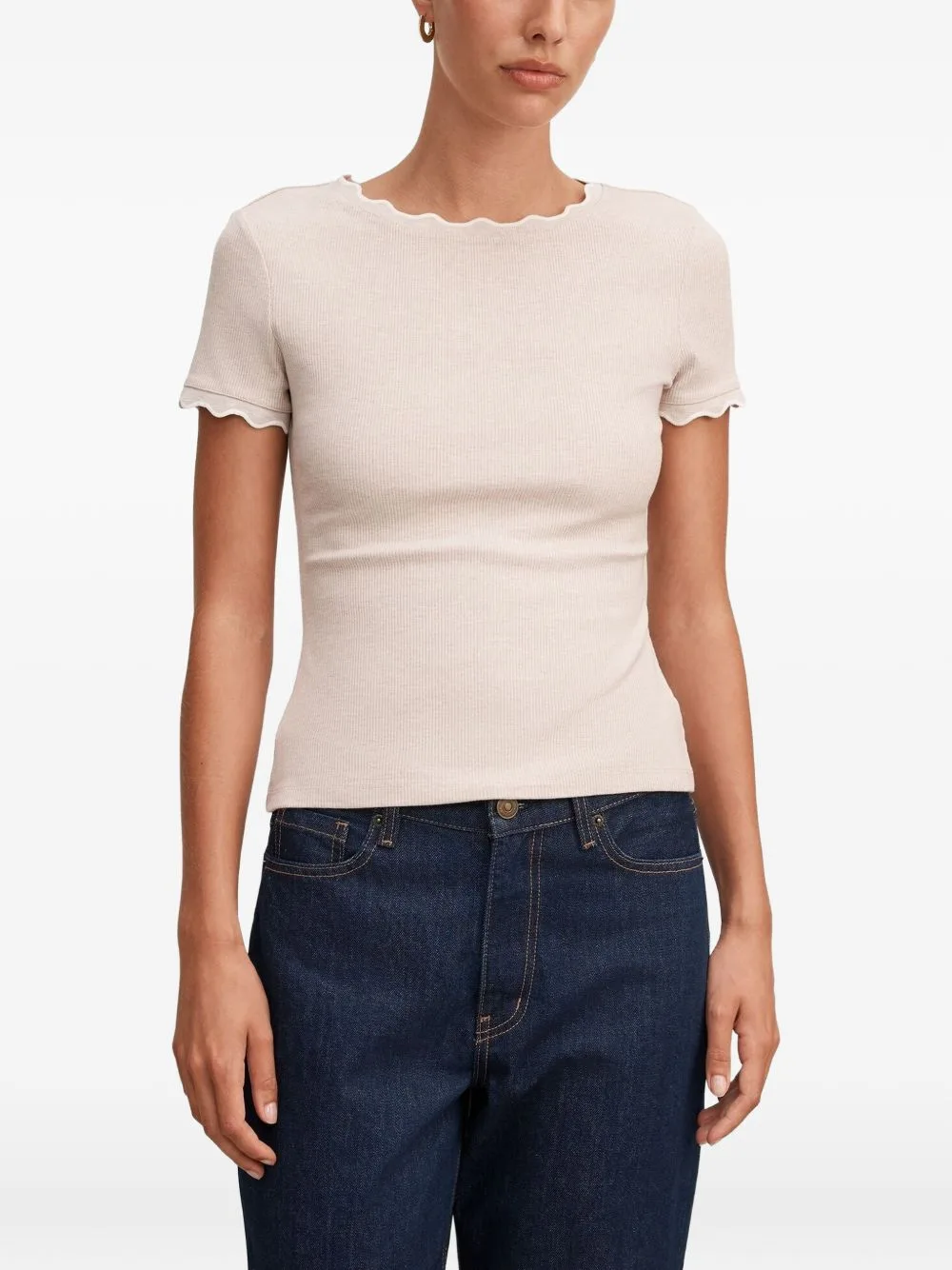 Rebecca Scallop-Trim T-Shirt by Ever New