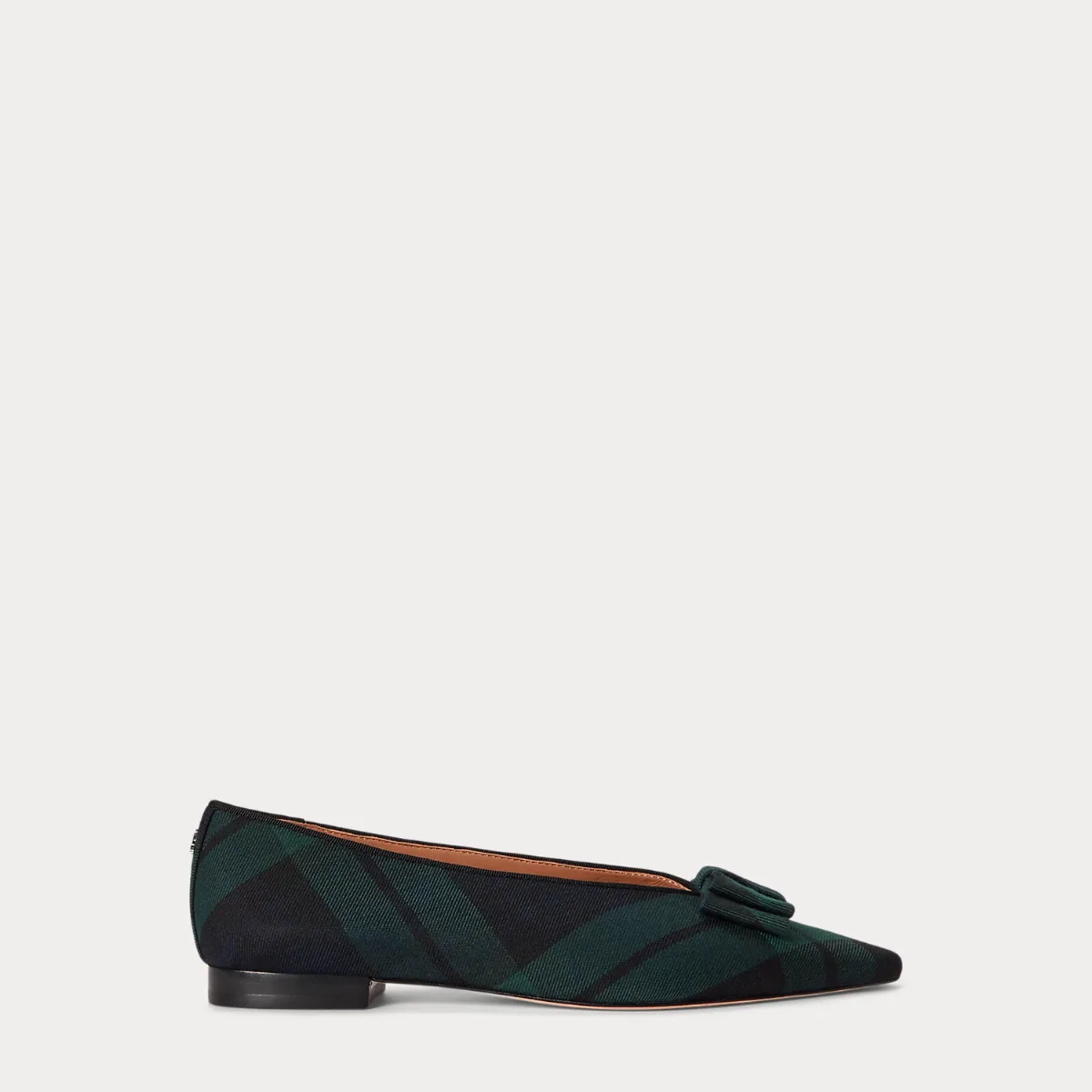Audri Bow-Trim Black Watch Ballet Flat by Lauren Ralph Lauren