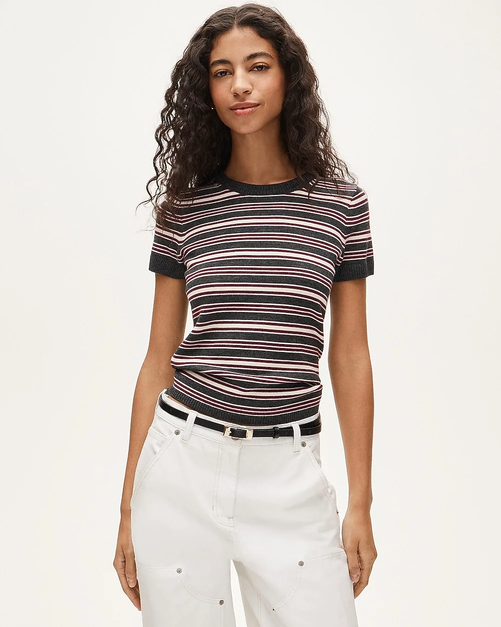 Carolyn Sweater-Tee in Striped Merino Wool by J.Crew