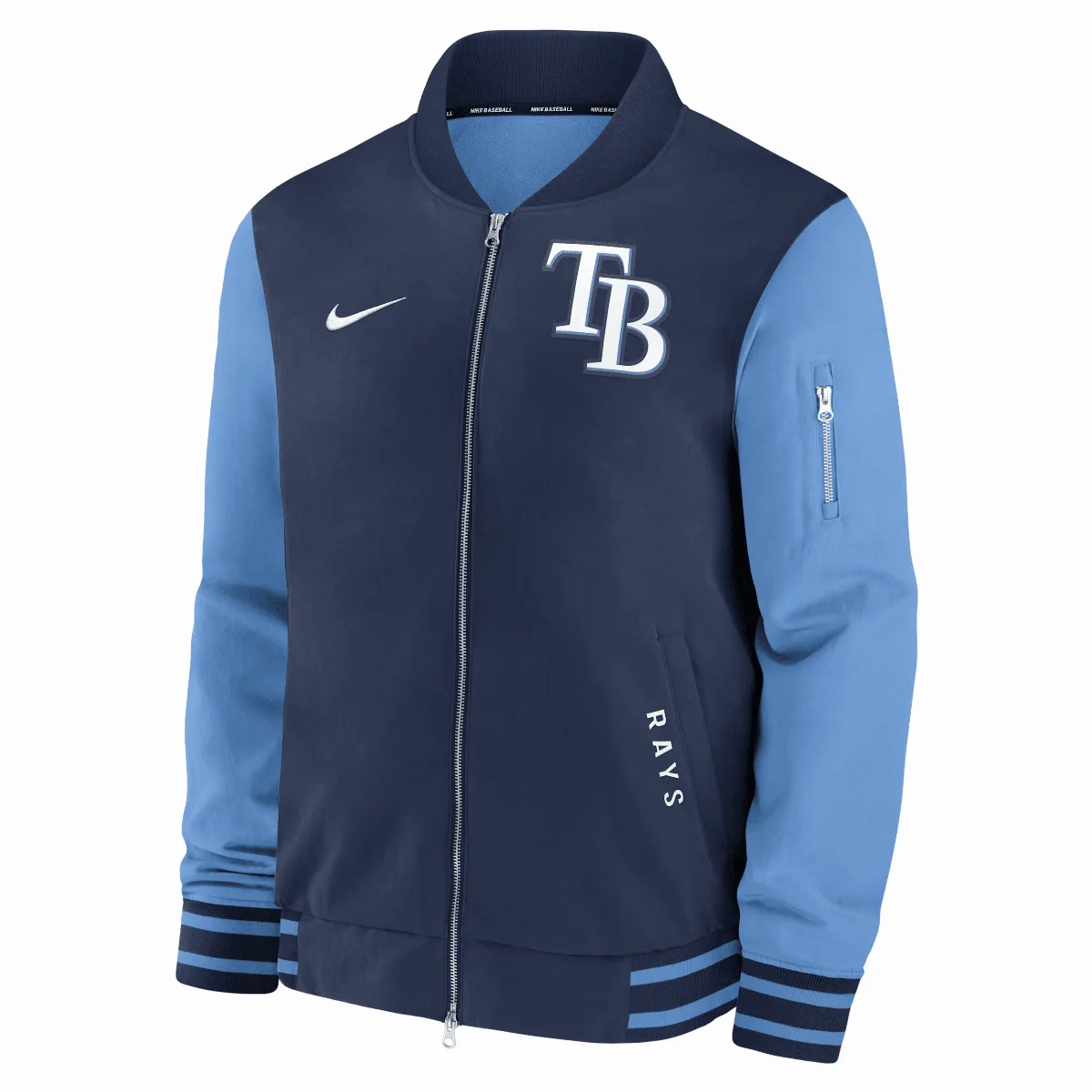 Tampa Bay Rays Authentic Collection Dugout MLB Full-Zip Bomber Jacket by Nike