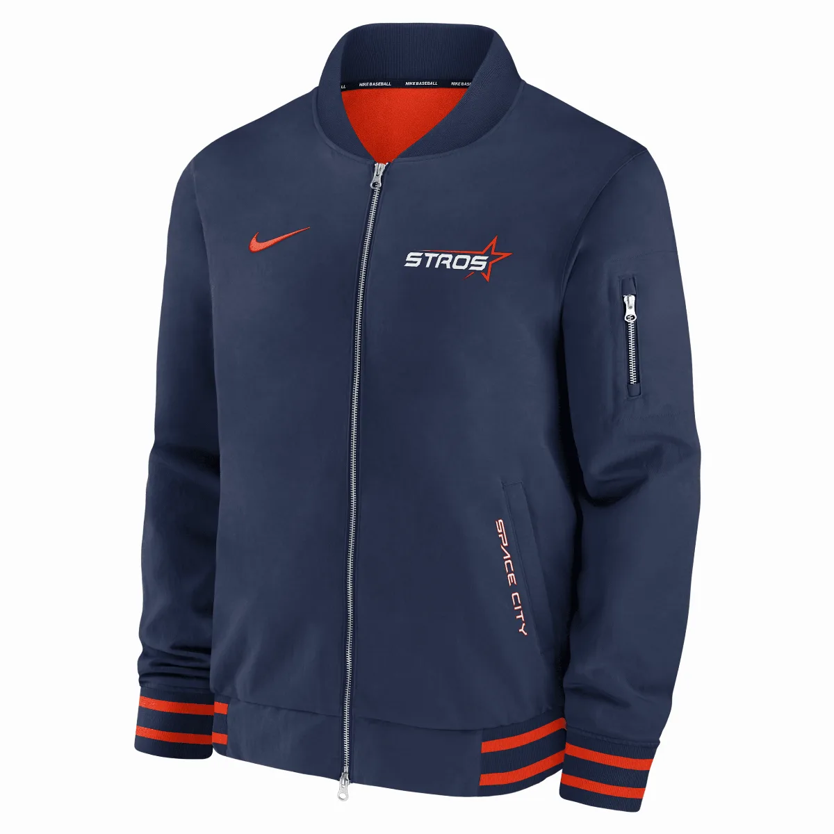Houston Astros Authentic Collection City Connect MLB Full-Zip Bomber Jacket by Nike