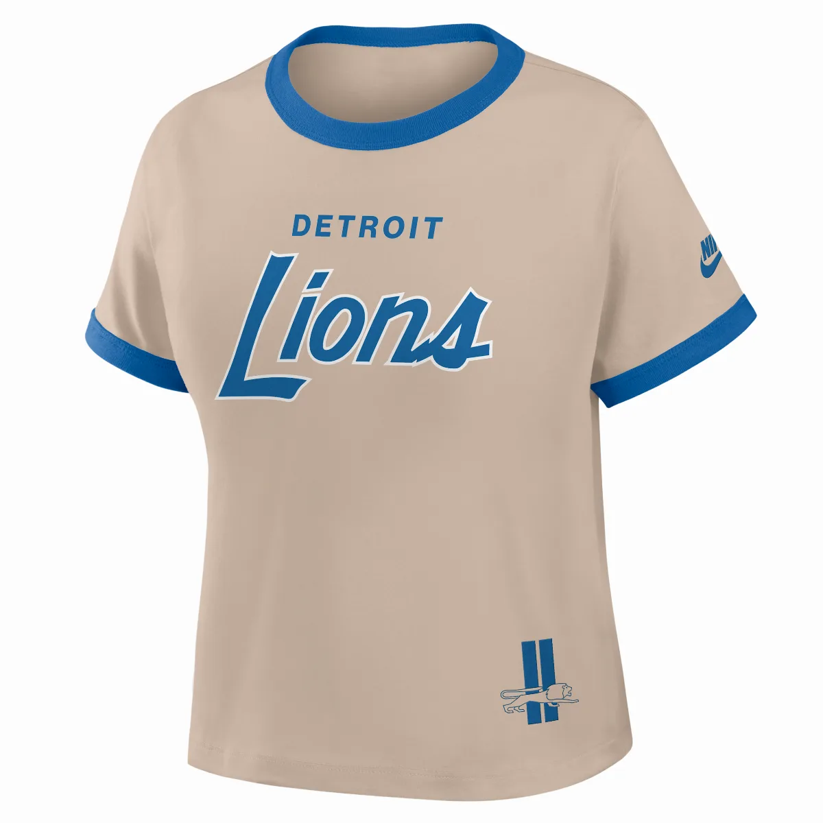 Detroit Lions Rewind Ringer Mod NFL Cropped T-Shirt by Nike