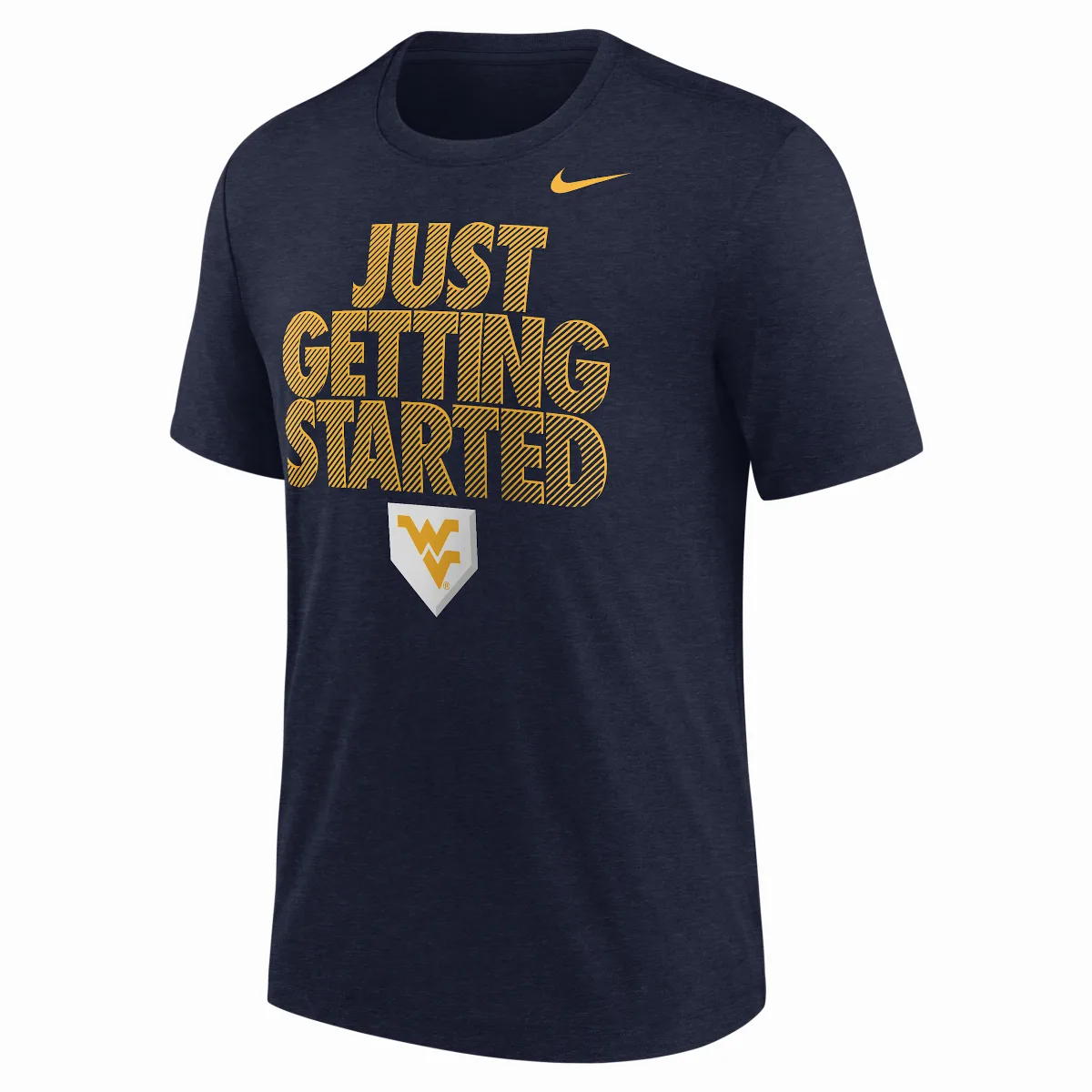 West Virginia Mountaineers Short-Sleeve Baseball T-Shirt by Nike
