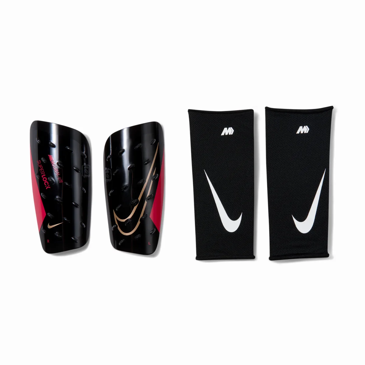 Mercurial Lite SuperLock Soccer Shin Guards by Nike