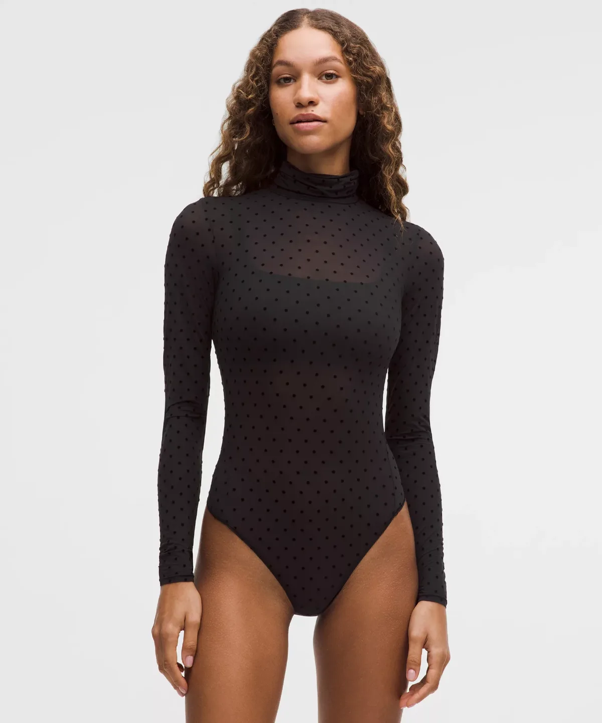 Wundermost Flocked Nulu Mesh Turtleneck Long-Sleeve Bodysuit by lululemon