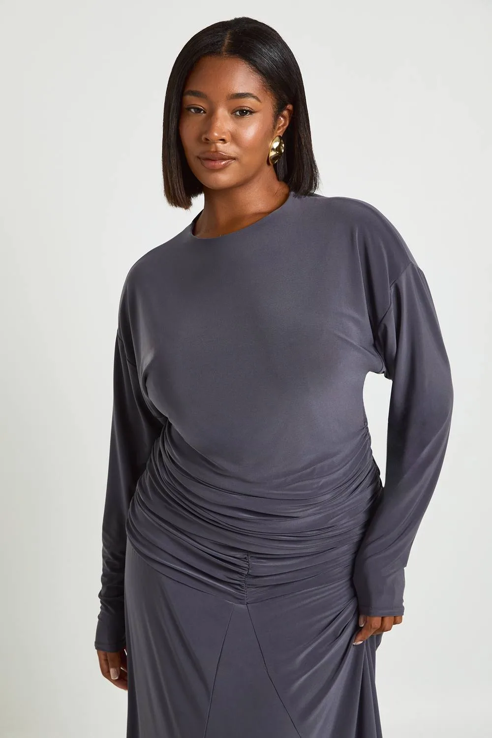 Blouson Long Sleeve Top by boohoo
