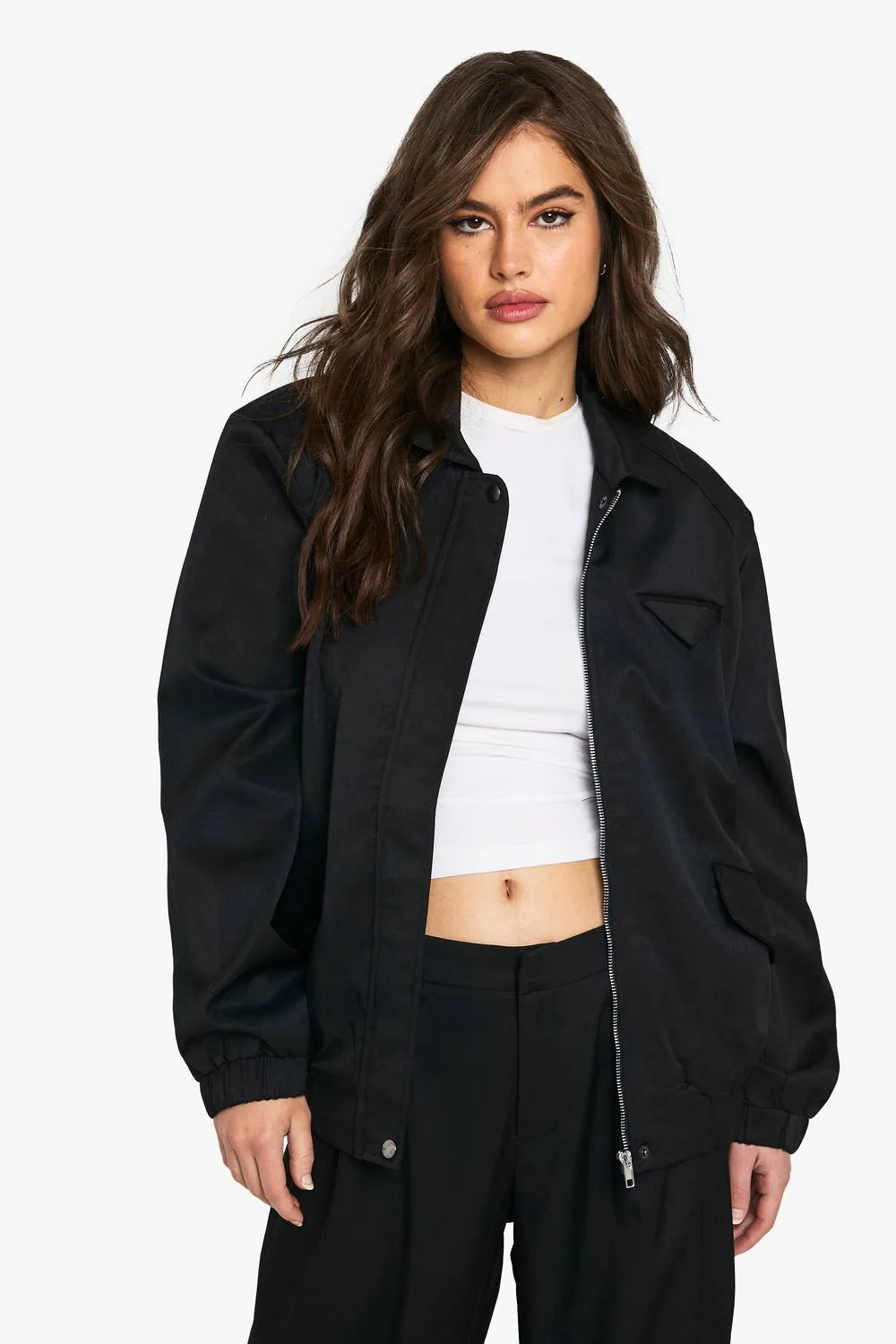 Tailored Oversized Bomber Jacket by boohoo