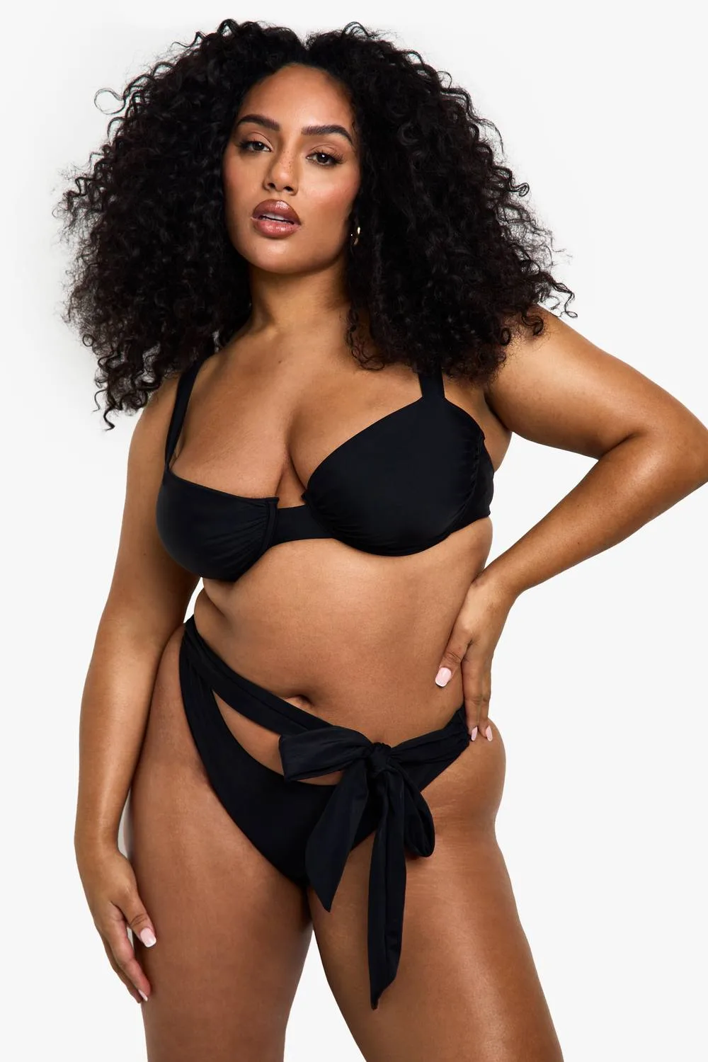 Swimwear Essentials Balcony Bikini Top by boohoo