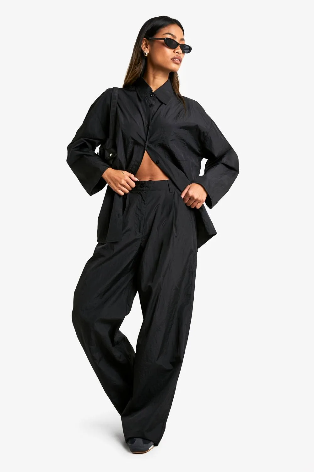Casual Wide Leg Trousers by boohoo