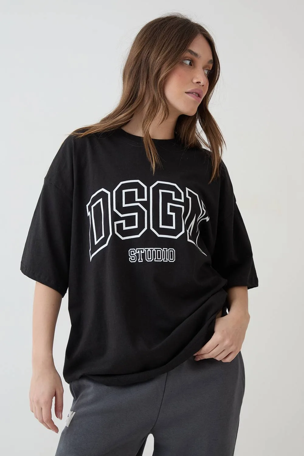 Collegiate Printed Oversized T-Shirt by DSGN Studio