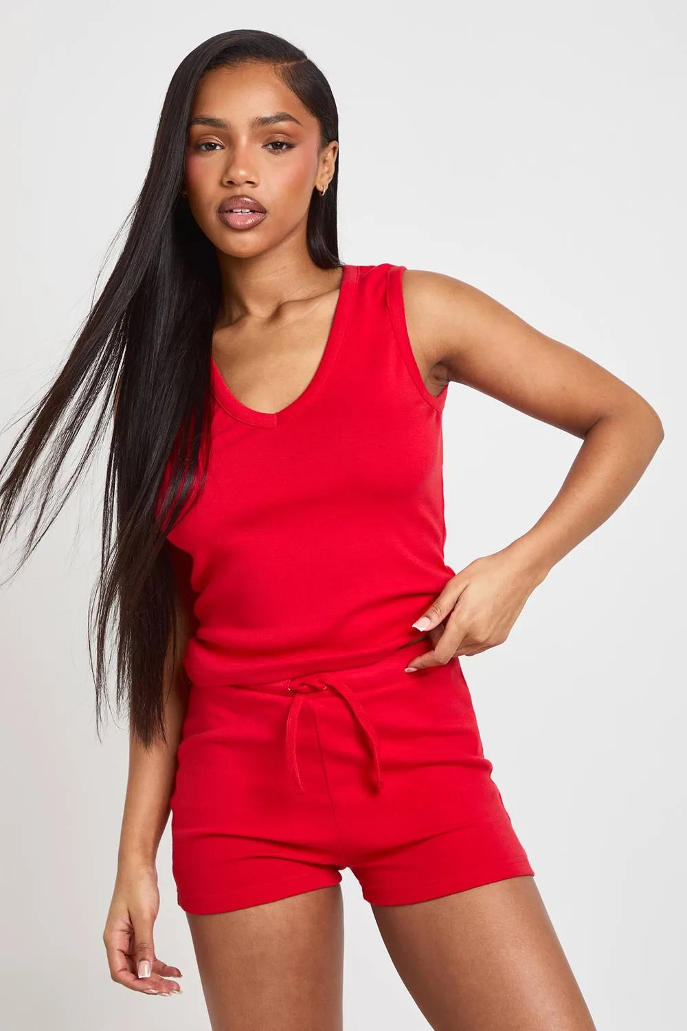 Ribbed Low Rise Mini Short by boohoo