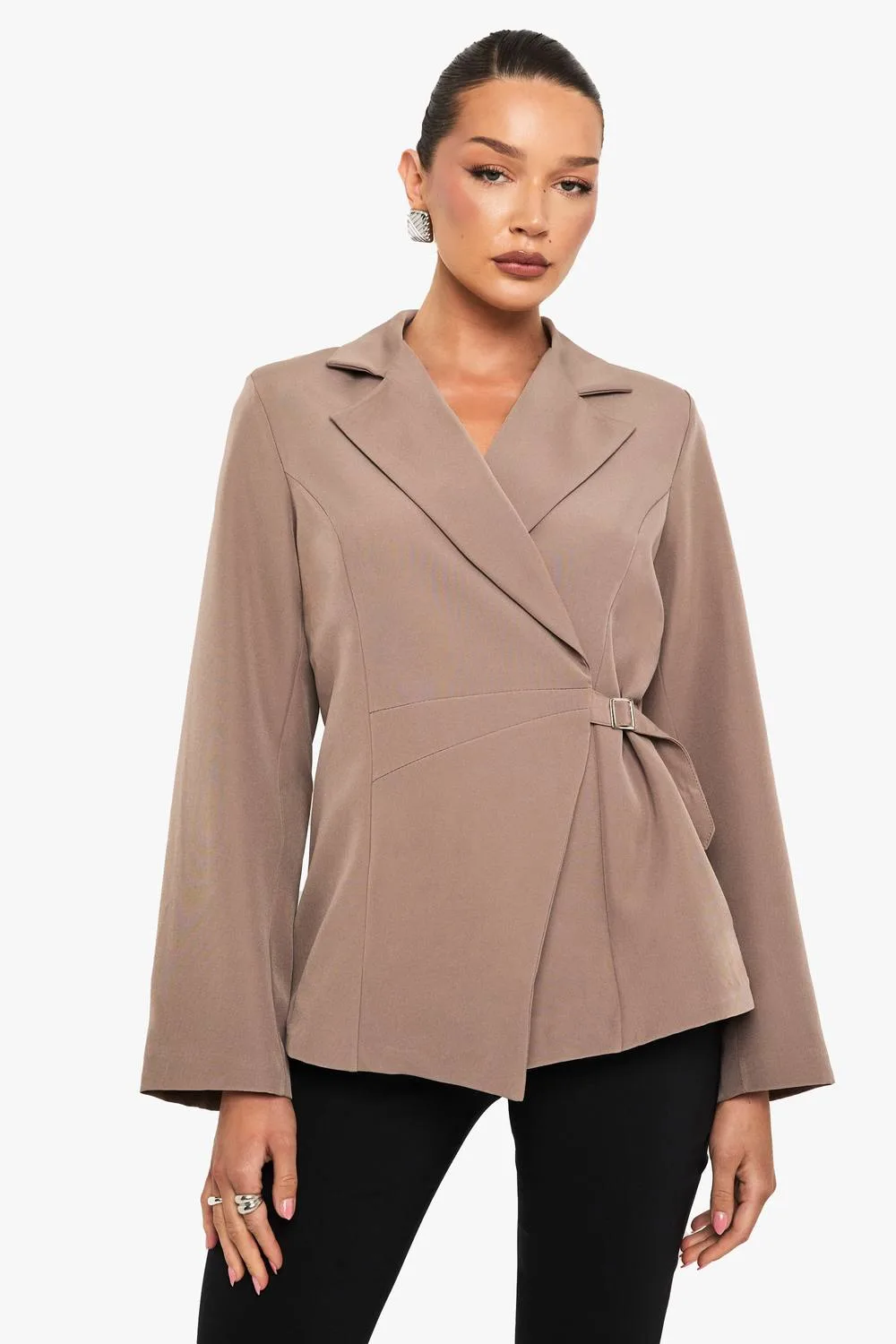 Asymmetric Front Tailored Blazer by boohoo