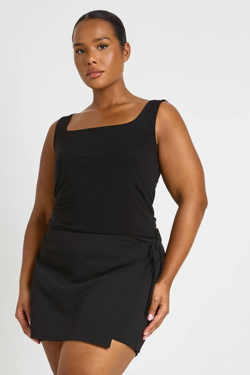 Wrap Detail Skort by boohoo
