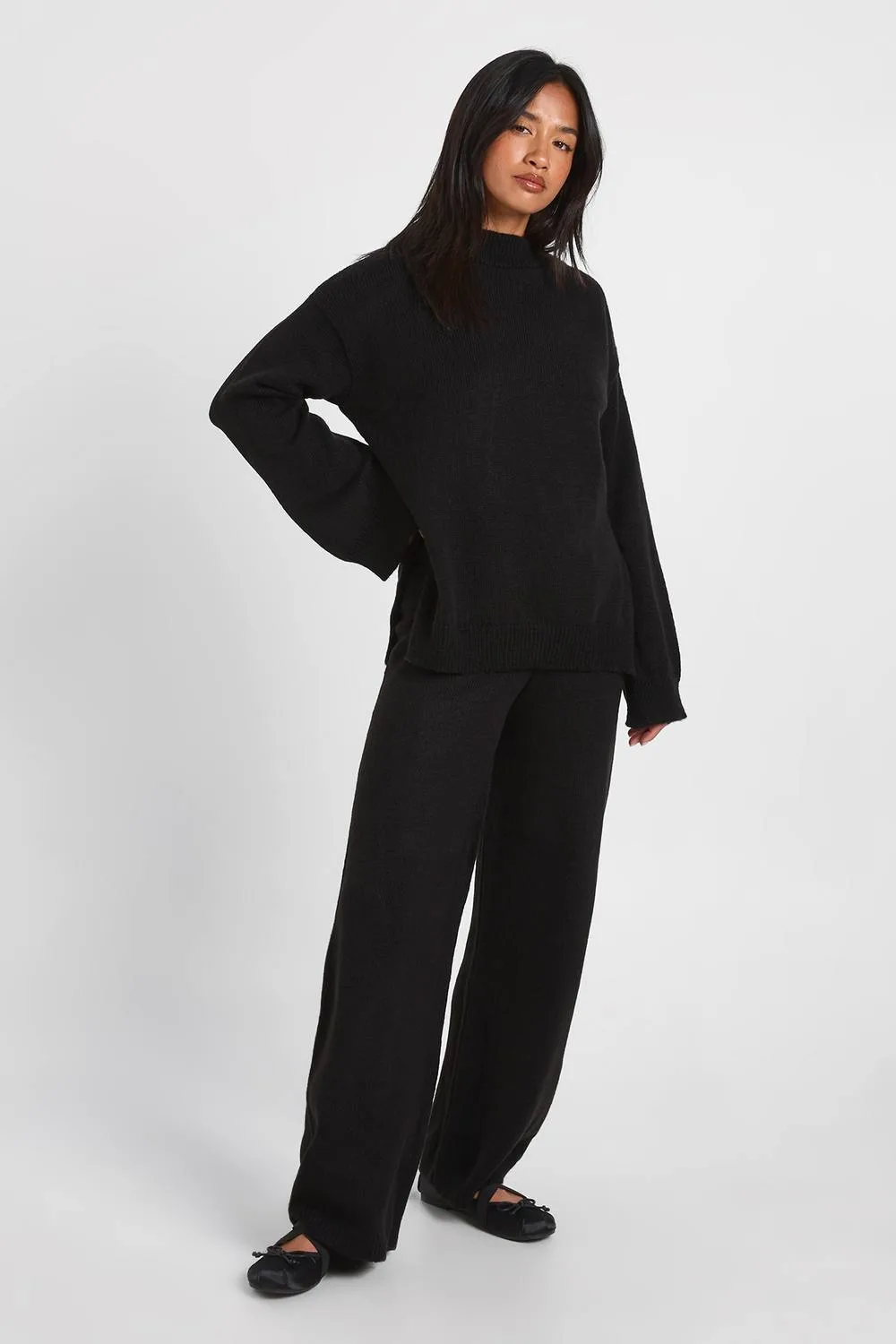 Soft Knit Jumper & Flares Knitted Co-Ord by boohoo