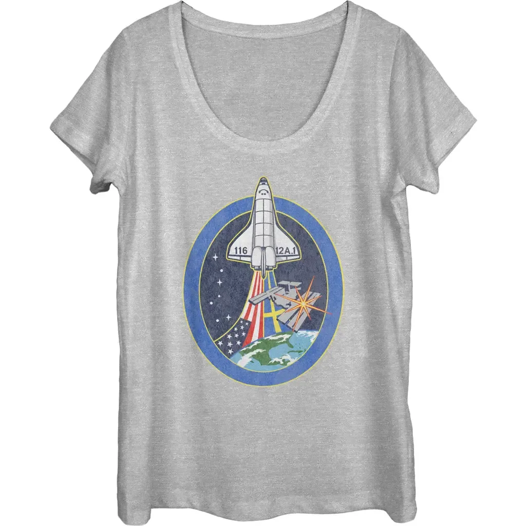 Space Shuttle Mission 116 Short Sleeve Scoop Neck T-Shirt by NASA