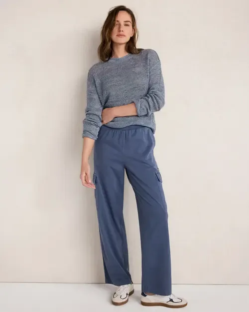 Garment-Dyed Organic Cotton Jersey Relaxed Cargo Pants by Haven Well Within