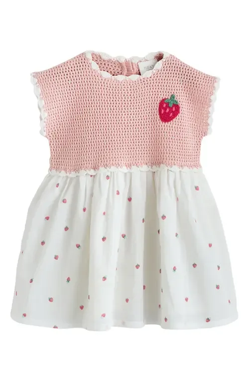 Strawberry Crochet Mixed Media Dress by NEXT