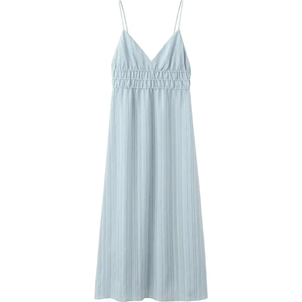 Striped Gathered Dress by MANGO