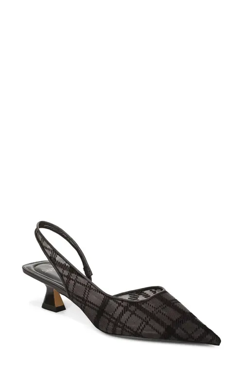 Devin Slingback Half D'Orsay Pointed Toe Kitten Heel Pump by SARTO by Franco Sarto
