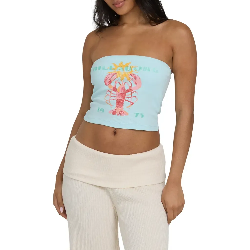 Cocoa Graphic Strapless Top by Billabong