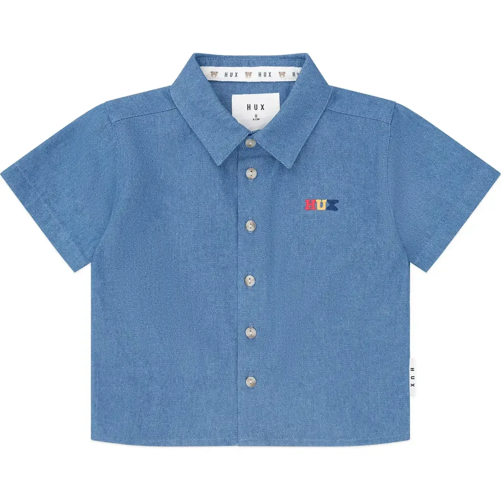 Hux Chambray Short Sleeve Shirt by Huxbaby