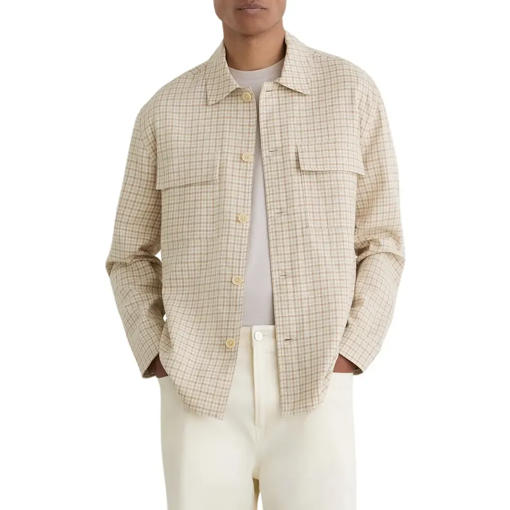 Sever Cotton & Linen Check Overshirt
