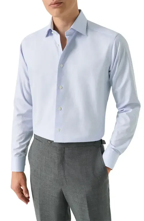 Slim Fit Signature Twill Houndstooth Button-Up Shirt by Eton