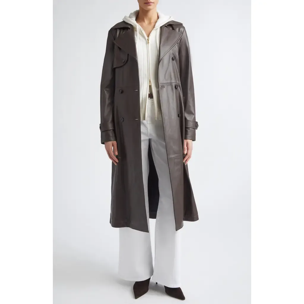 Leather Trench Coat by Eleventy