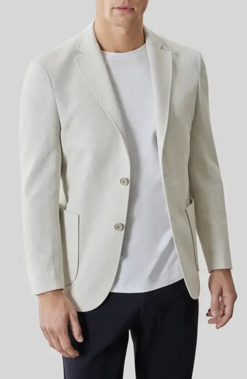 Eryx Cotton & Linen Blend Herringbone Sport Coat by Robert Barakett